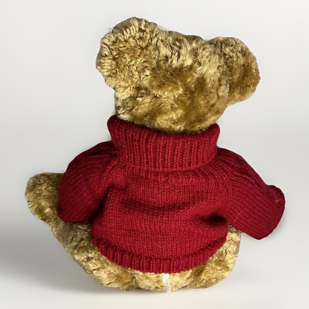 Vintage 18 Inch Teddy Bear Y2K Presidents Choice 'Jaden' Red‎ Cable Knit Sweater - Picture 3 of 6